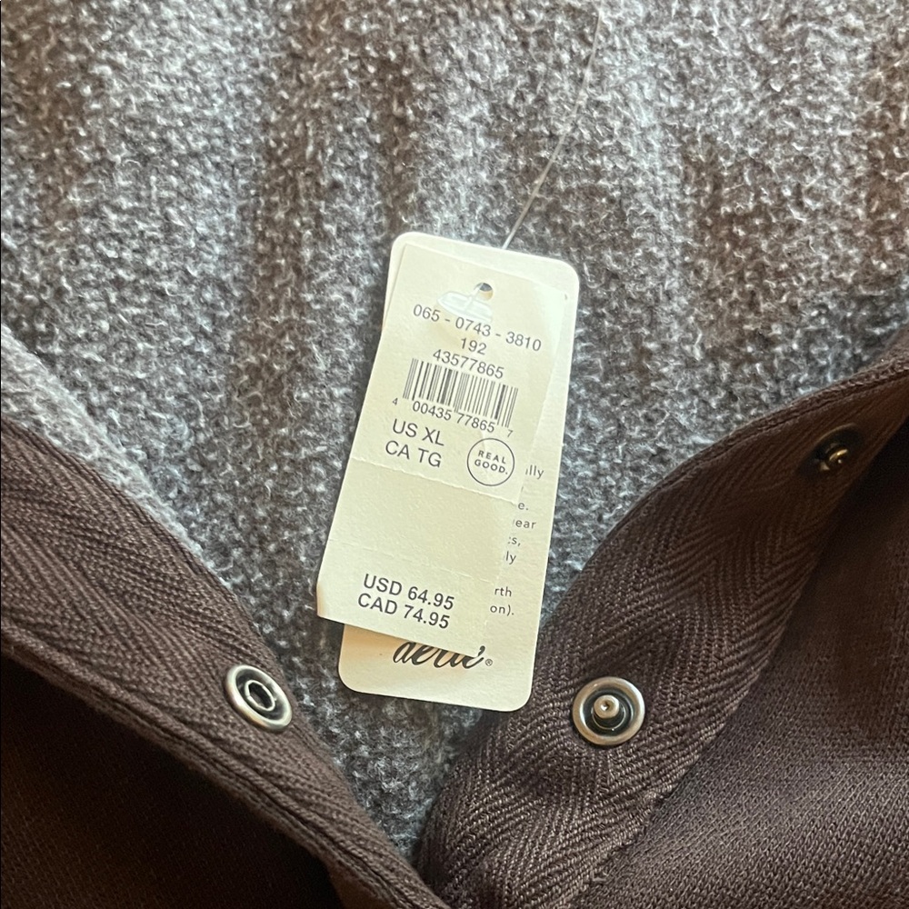 aerie brown Pullover Half-Snap Sweatshirt - Picture 5 of 5